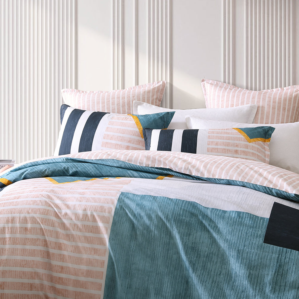 Sotherby Multi-Patterned Queen-Size Bed Quilt Cover Set by Logan and Mason