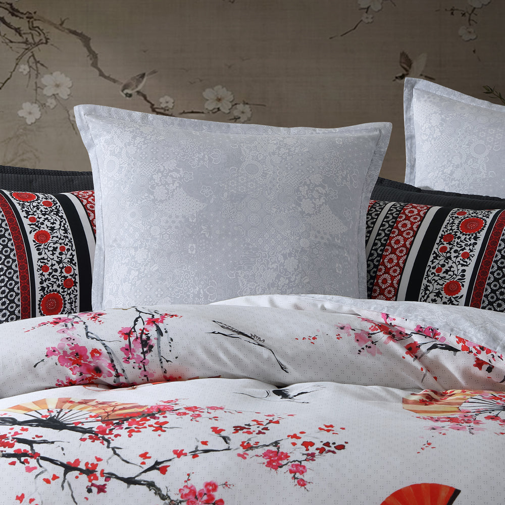 Super King Size Tokyo Drift Inspired Red Quilt Cover Set for a Dreamy Sleep