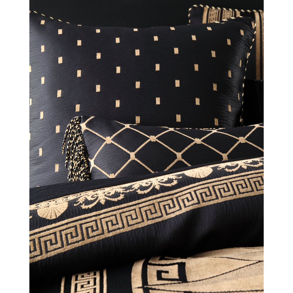 Massimo Black Chenille Quilt Cover Set for Queen Size Bed | Luxury Bedroom Decor
