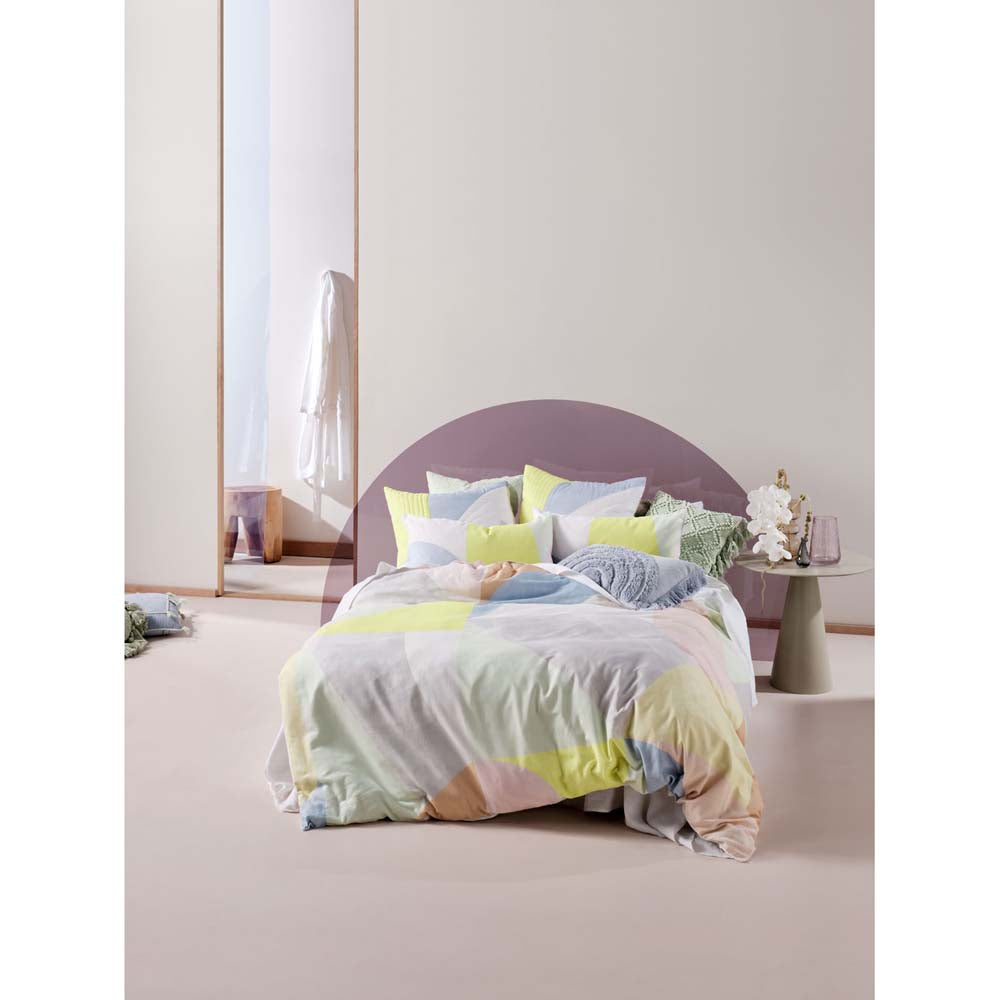 Linen House Otto Multi Patterned Quilt Cover Set for Queen-Size Bed
