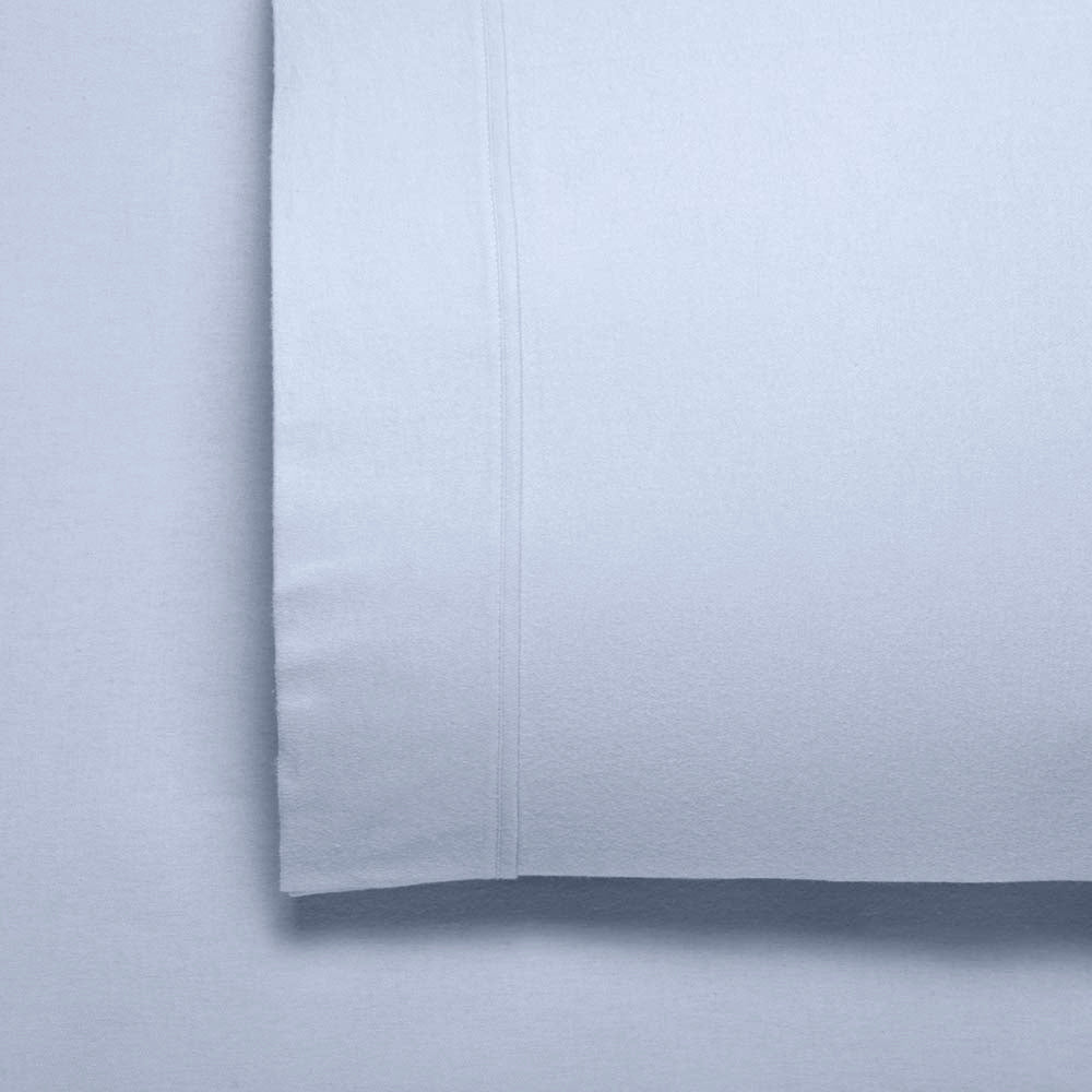 Bianca Fletcher Soft Steel Blue King Single 50cm Flannelette Cotton Sheet Set