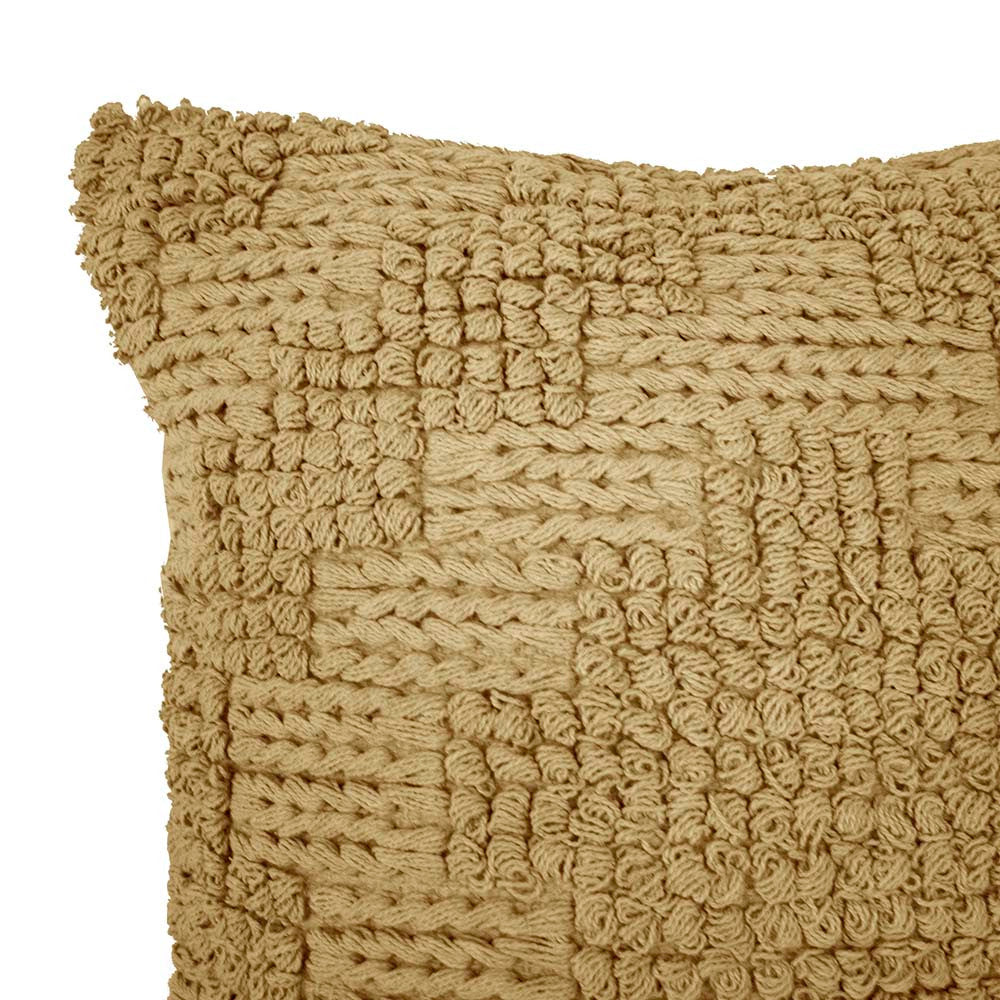 Remy Flax Square Decorative Filled Cushion for Couch and Bed