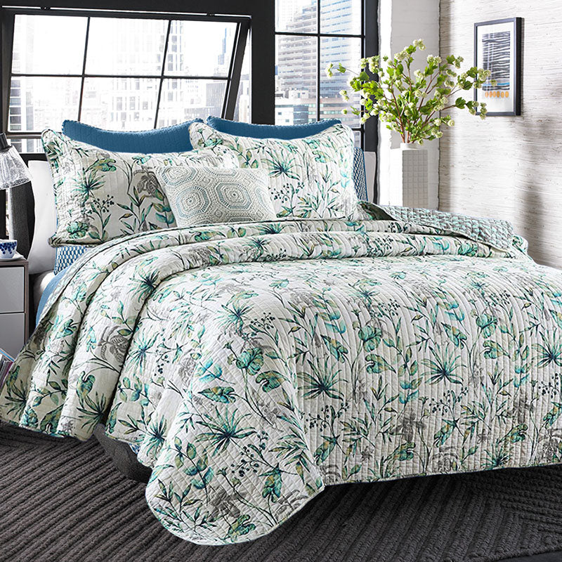 Exquisite Island Dream King Single Bed Coverlet Set with Matching Pillowcase