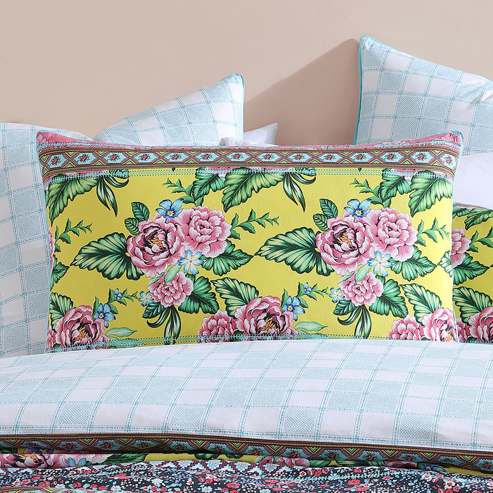 Logan and Mason Queen Size Clover Spring Quilt Cover Set for Bed