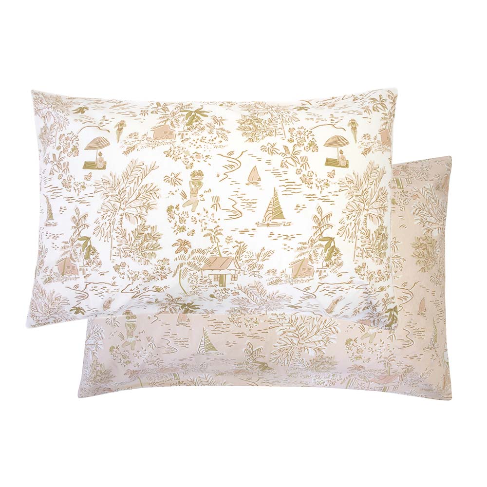 Bambury Paradise Enzyme-Washed Cotton Quilt Cover Set for Queen Size Bed
