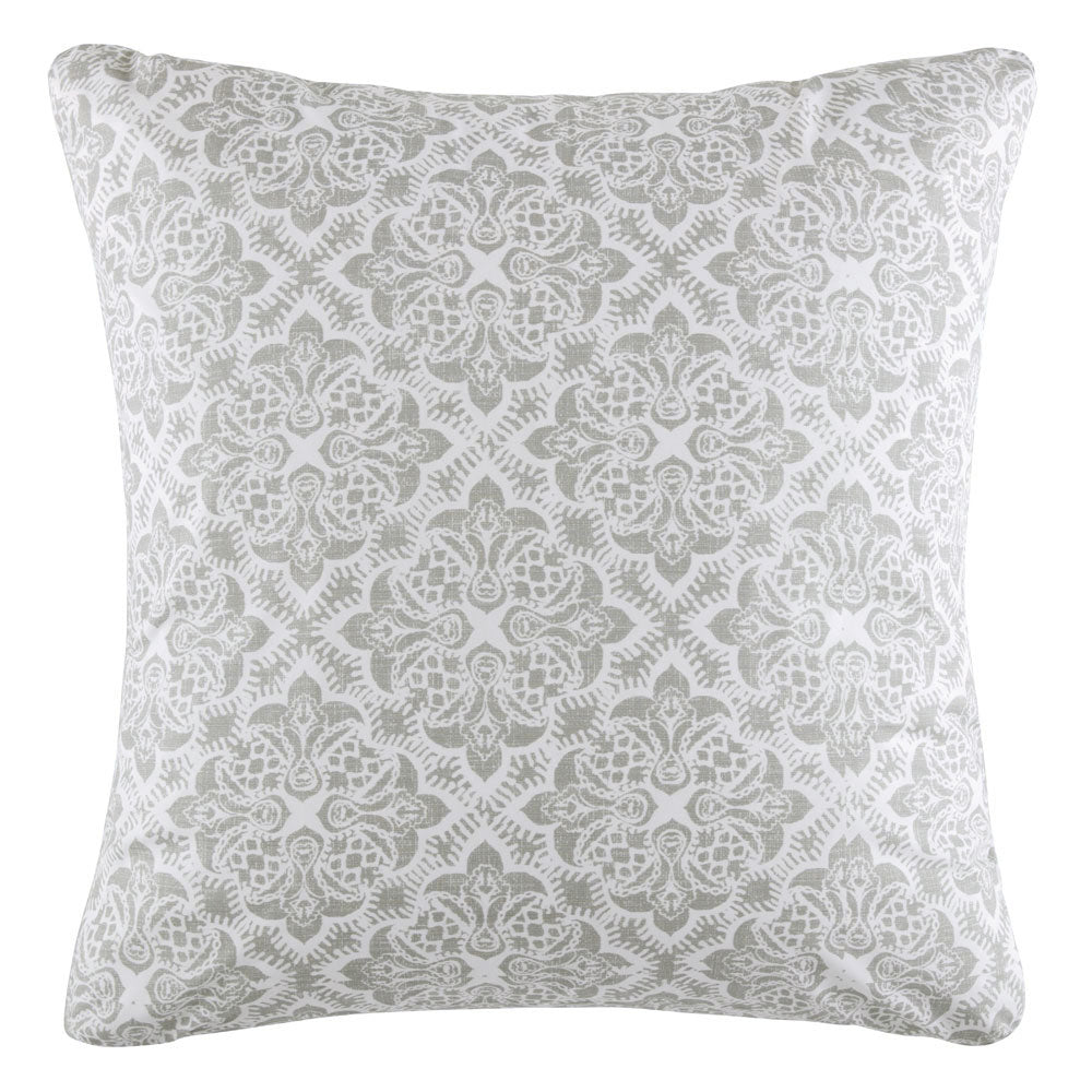 KAS Annette Multi - Grey Medallion Print European Pillowcase