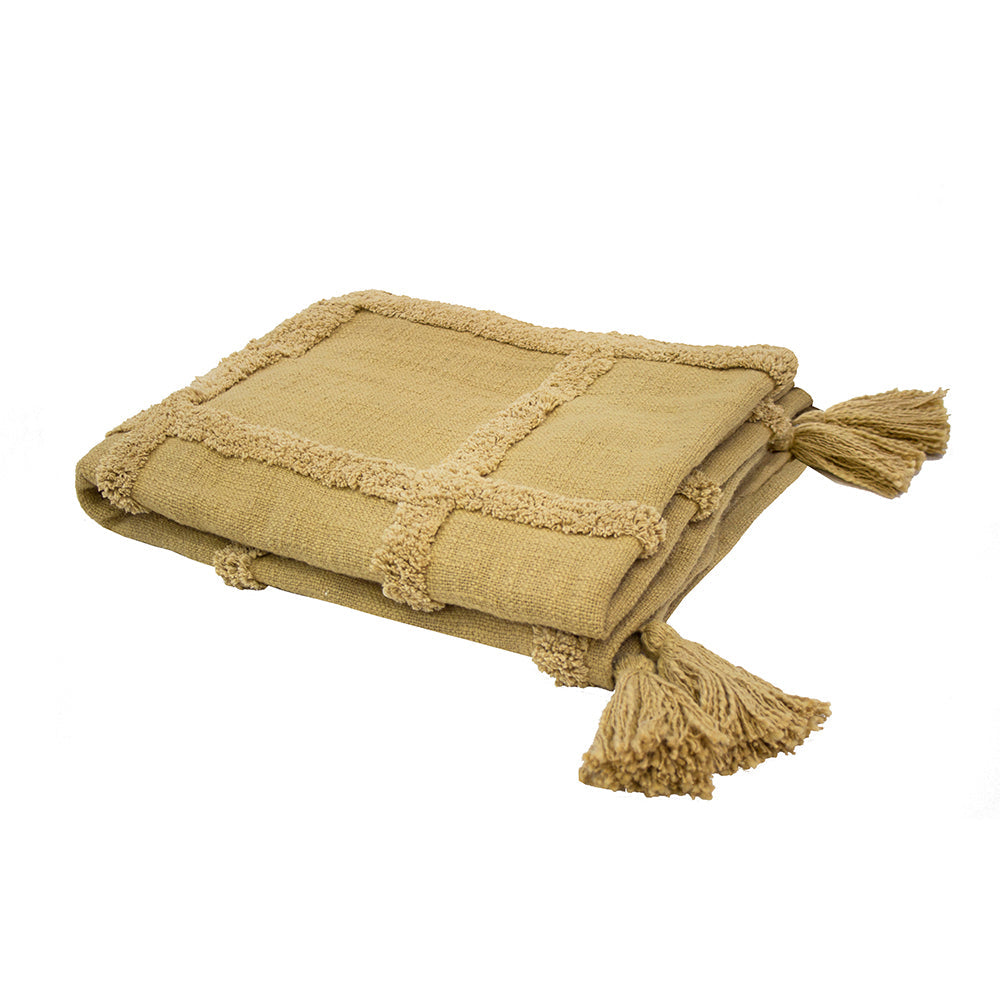 Soft and Stylish Percy Flax Decorative Throw Blanket