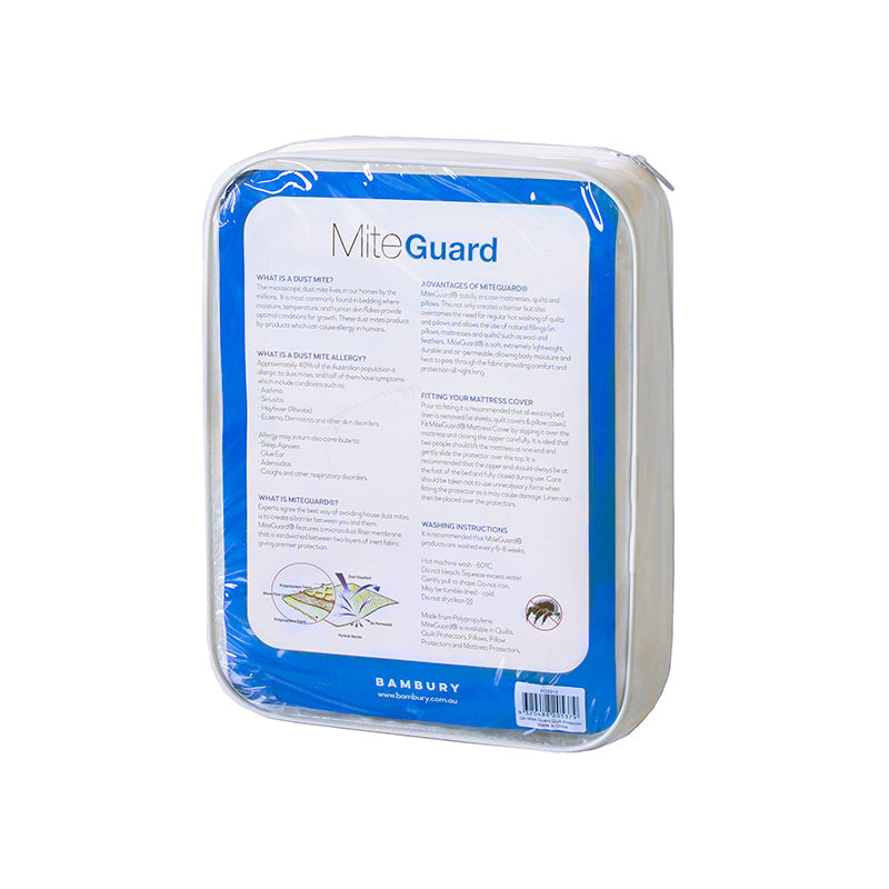 MiteGuard Premium Long Single Bed Mattress Protector for Ultimate Protection