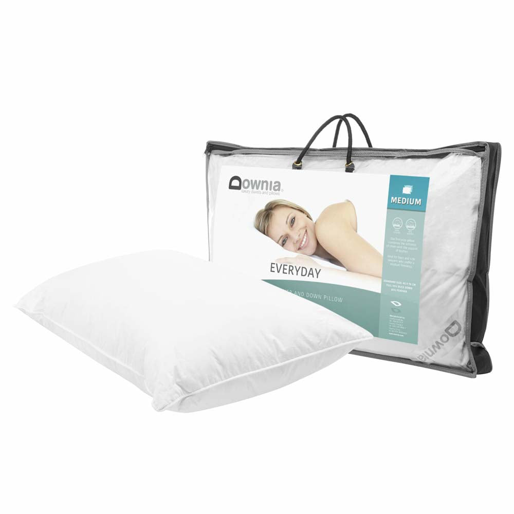 Down and Feather Medium Profile Pillow from the Everyday Pillow Collection