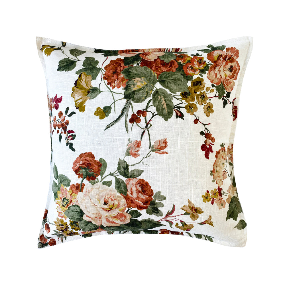 Rosemore Square Filled Cushion in Elegant Hedgerow Green