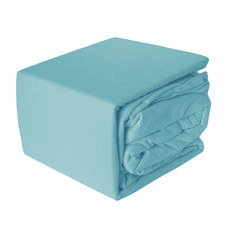 Single Bed Aqua Micro Flannel Sheet Set for a Cosy Night's Sleep