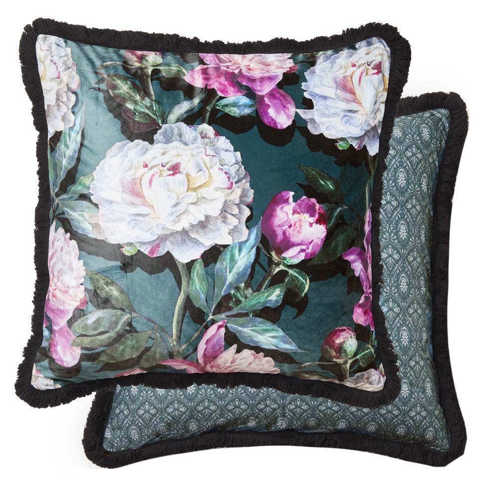 European-Sized Elsa Jewel Decorative Pillowcase with Floral Design