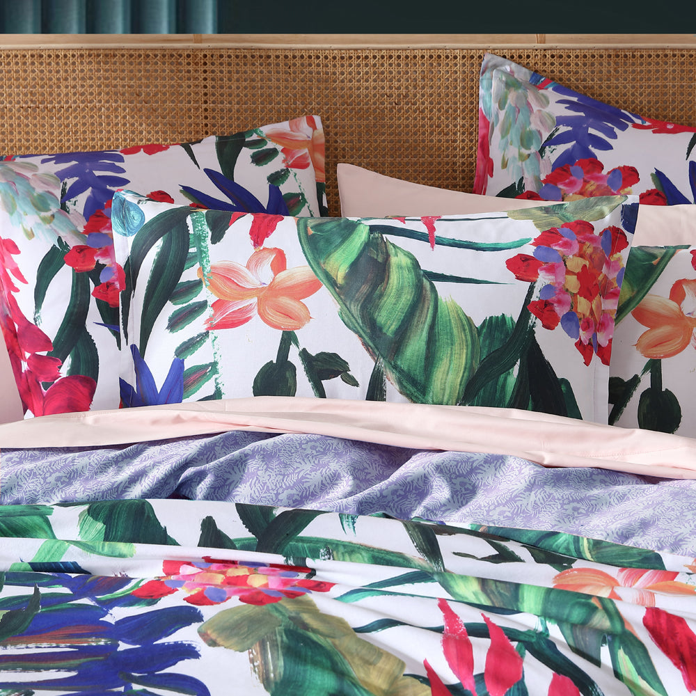 King-Size Atherton Tropical Quilt Cover Set for Bedroom Decor