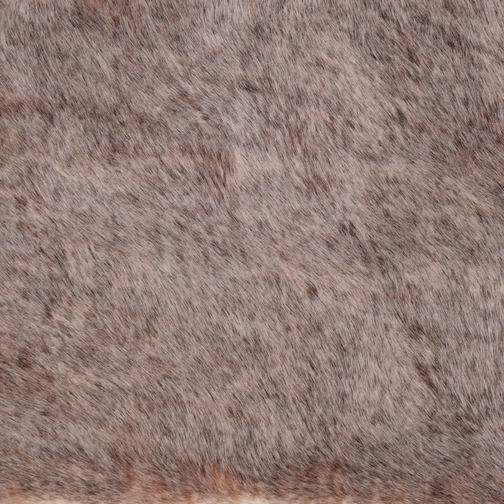 Tomac Natural Faux Fur Square Filled Decorative Cushion