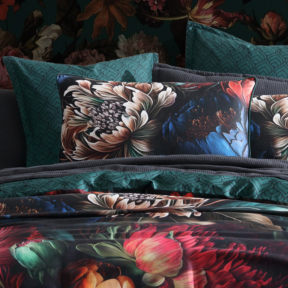 Logan and Mason Secret Garden Green Luxury Super King-Sized Quilt Cover Set