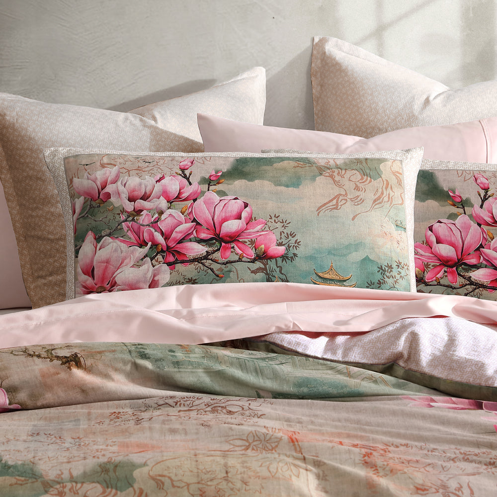 Luxurious Ikigai Magnolia King Size Bed Quilt Cover Set