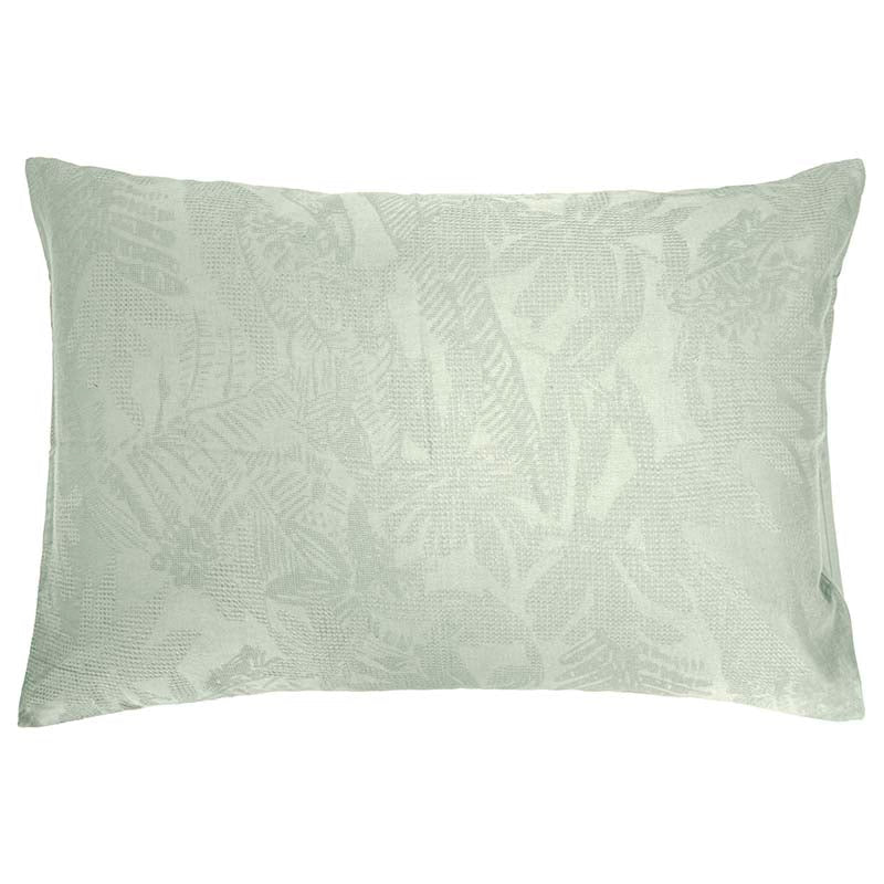 Bambury Karridale Sage Green King Bed Quilt Cover Set with Leaf Pattern