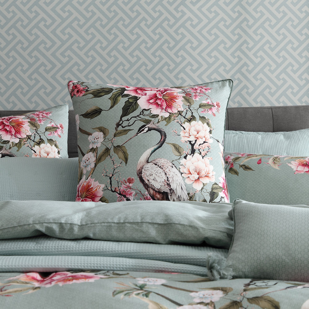 European-style Lisha Sage Decorative Pillowcase by Logan and Mason