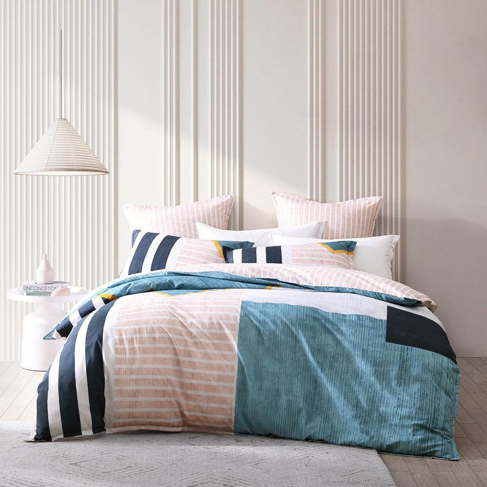 Sotherby Multi-Patterned Queen-Size Bed Quilt Cover Set by Logan and Mason