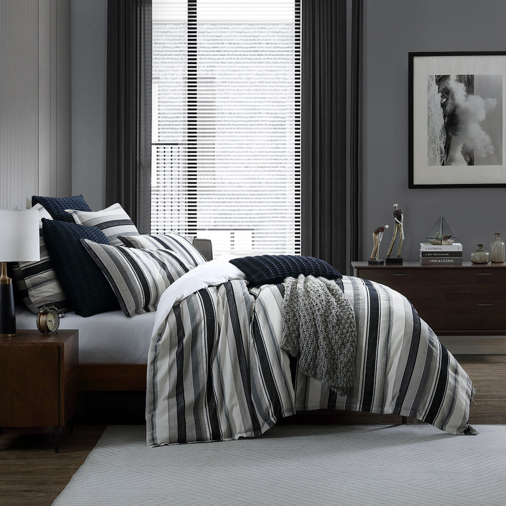 King - Sized Colby Steel Bed Quilt Cover Set for Your Bedroom