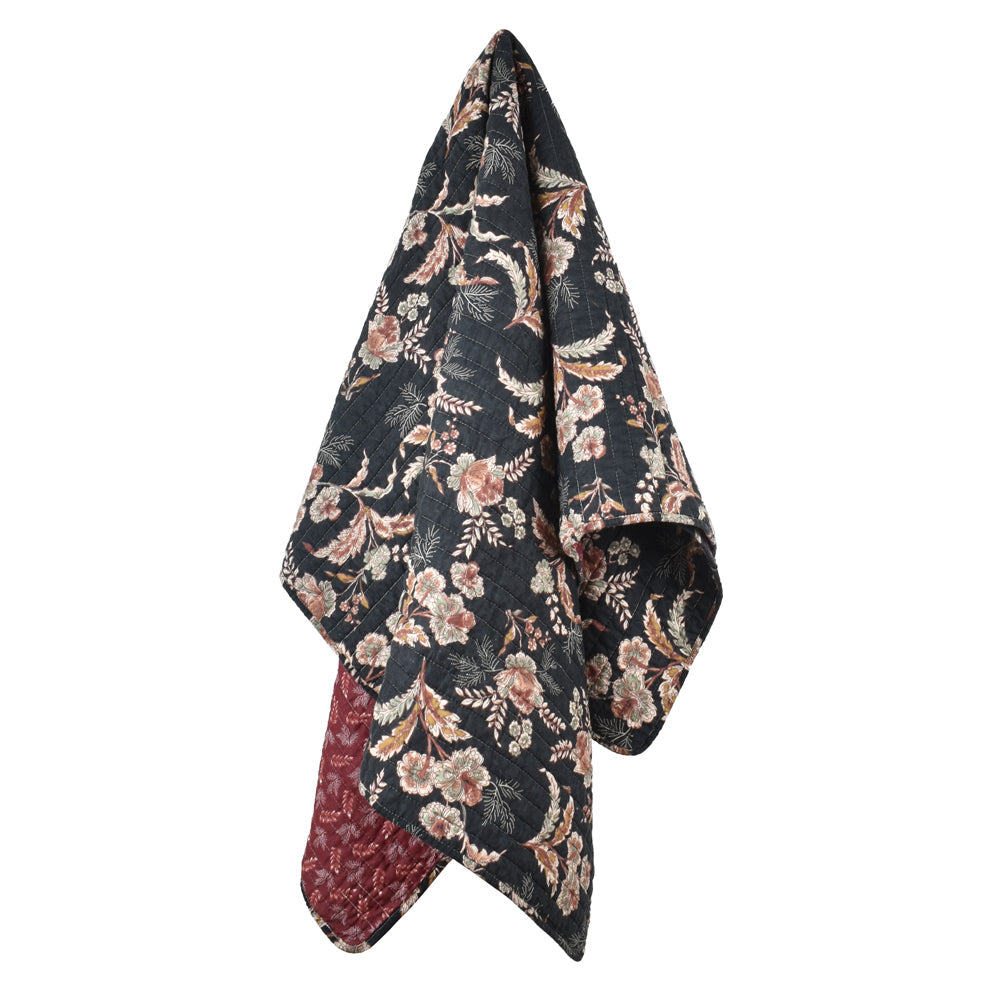 Multicoloured Floral and Paisley All - Cotton Onica Throw
