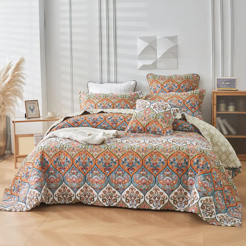 Luxurious 100% Cotton Royal Manor King Single Bed Coverlet Set