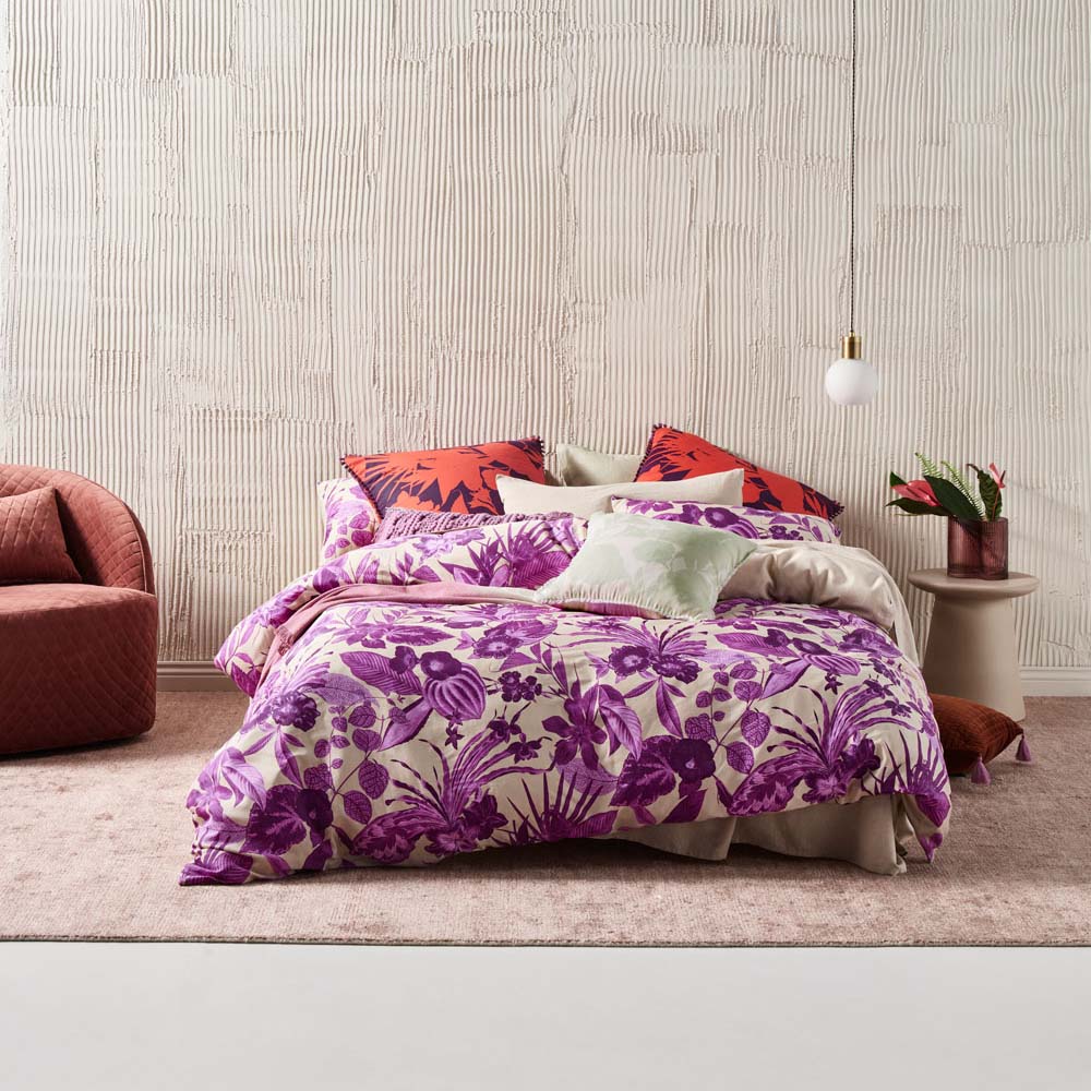 Linen House King - Sized Nirvana Amethyst Quilt Cover Set