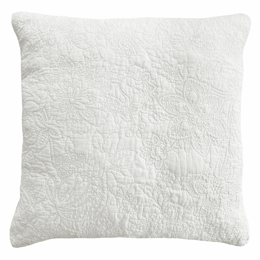 Off-White Trailing Laurissa European Pillowcase by Laura Ashley