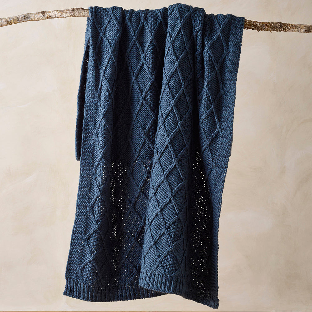 Bianca Parker Stylish Denim Decorative Throw Blanket