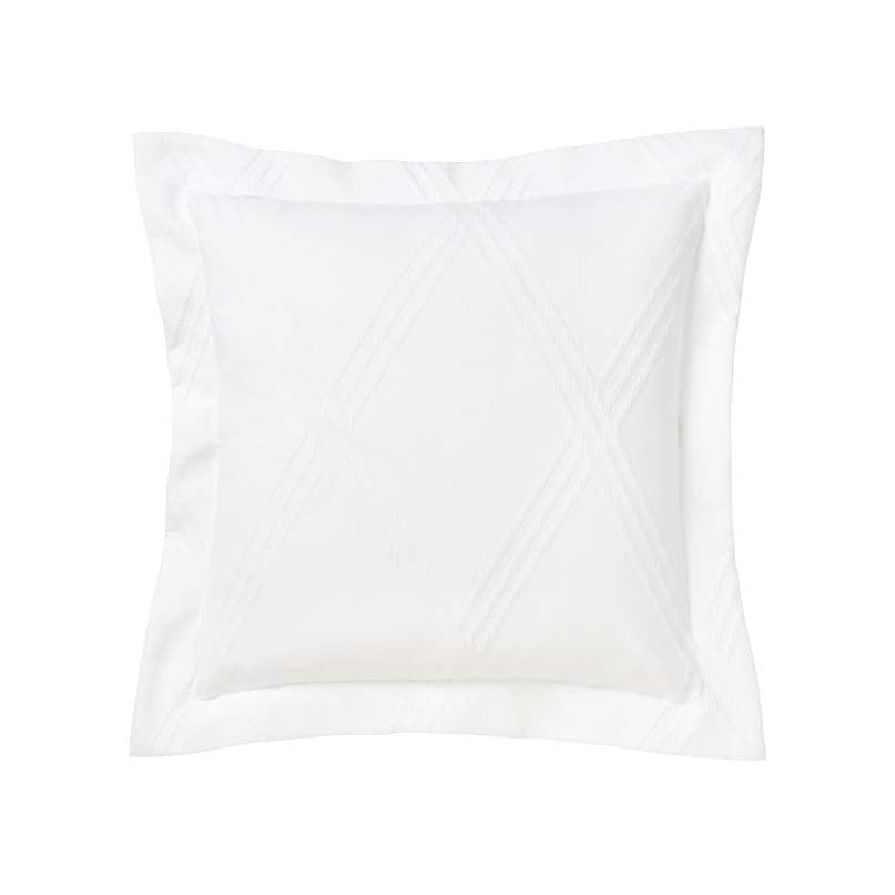 Antoine All - White Square - shaped Filled Decorative Bedroom Cushion