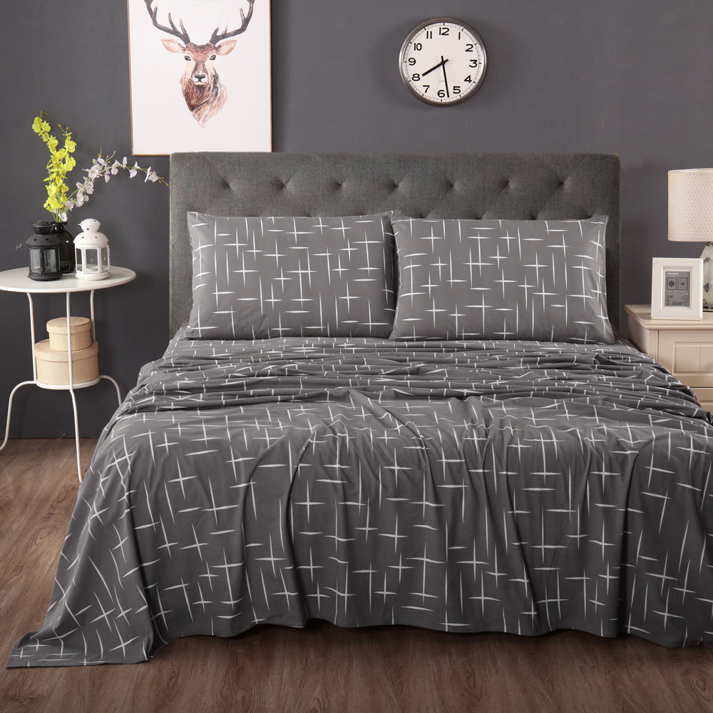 King Size Micro Flannel Winter Night Comfort Sheet Set