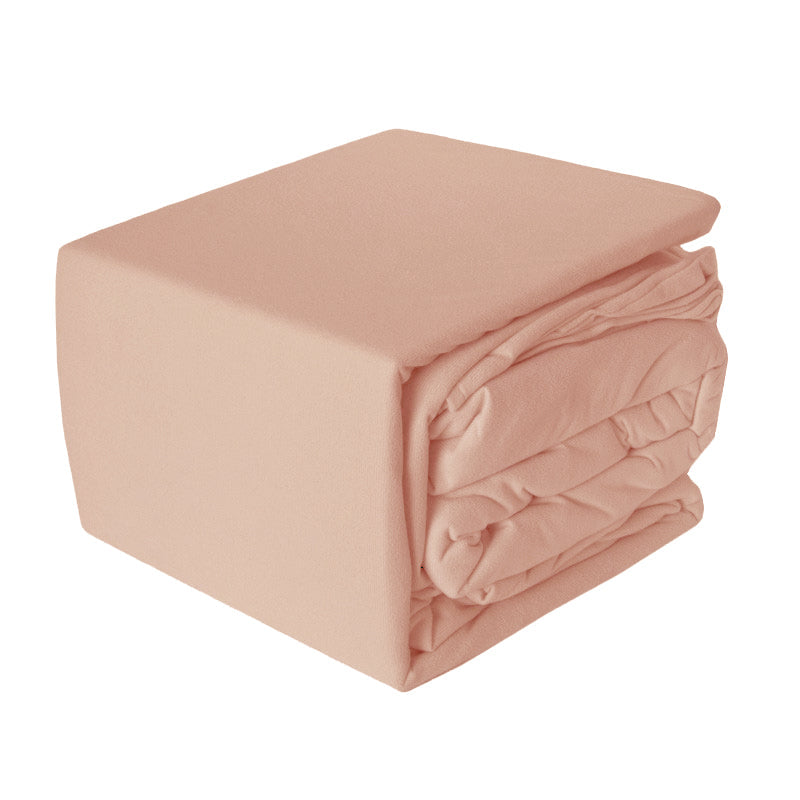 Ramesses King Size Bed Sheet Set in Rose Pink Color Made of Micro Flannel