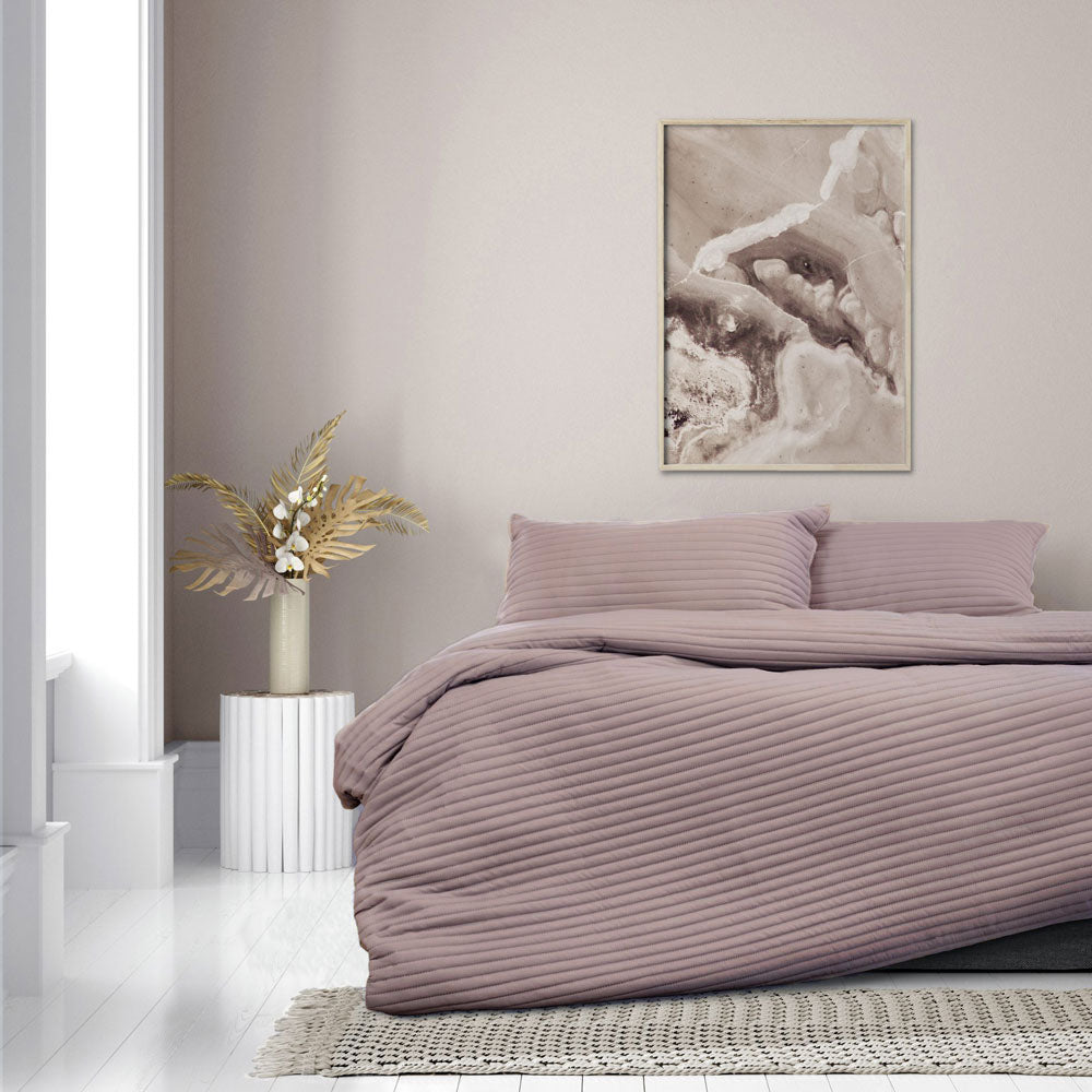 Soft Embossed London Bark Queen - Sized Quilt Cover Set for Bedrooms