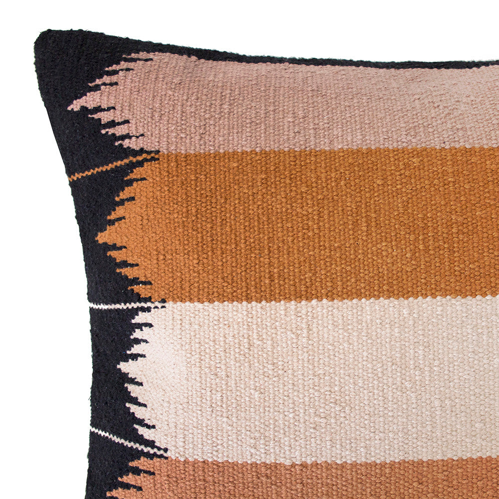 Bambury Barwon Ebony Square Decorative Filled Cushion for Couch and Bed