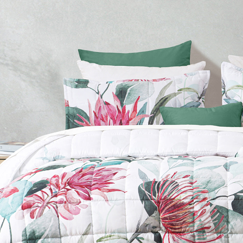 Bianca Nikita Single / Double Bed Size White Bed Coverlet Set for Bedroom Decoration