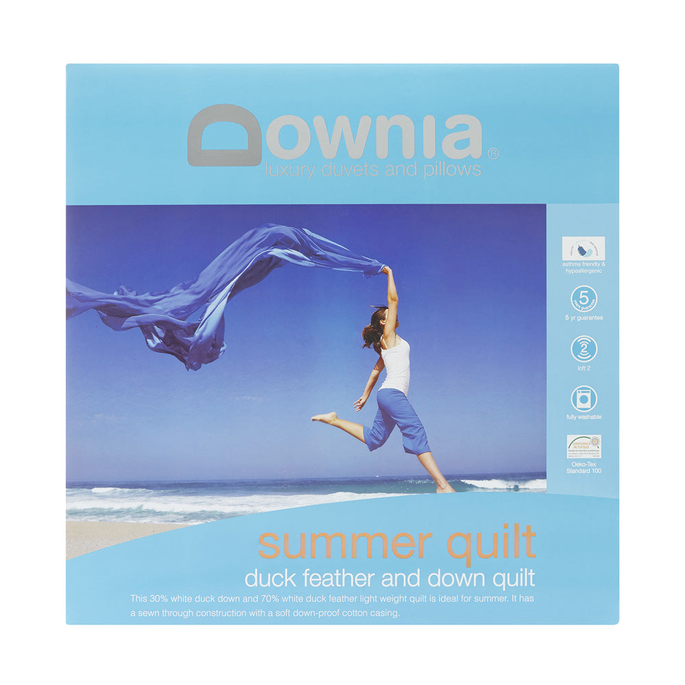 Super King Summer Down and Feather Quilt: Lightweight for Warm Nights