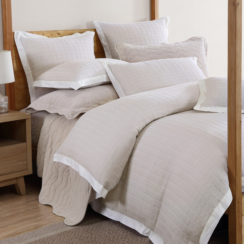 Kingston Stone King - Sized Bed Quilt Cover Set with a Masculine Charm