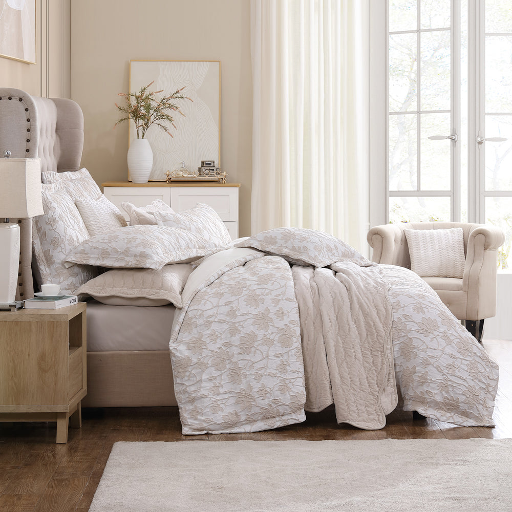 Super King Bloom Stone Soft and Elegant Quilt Cover Set