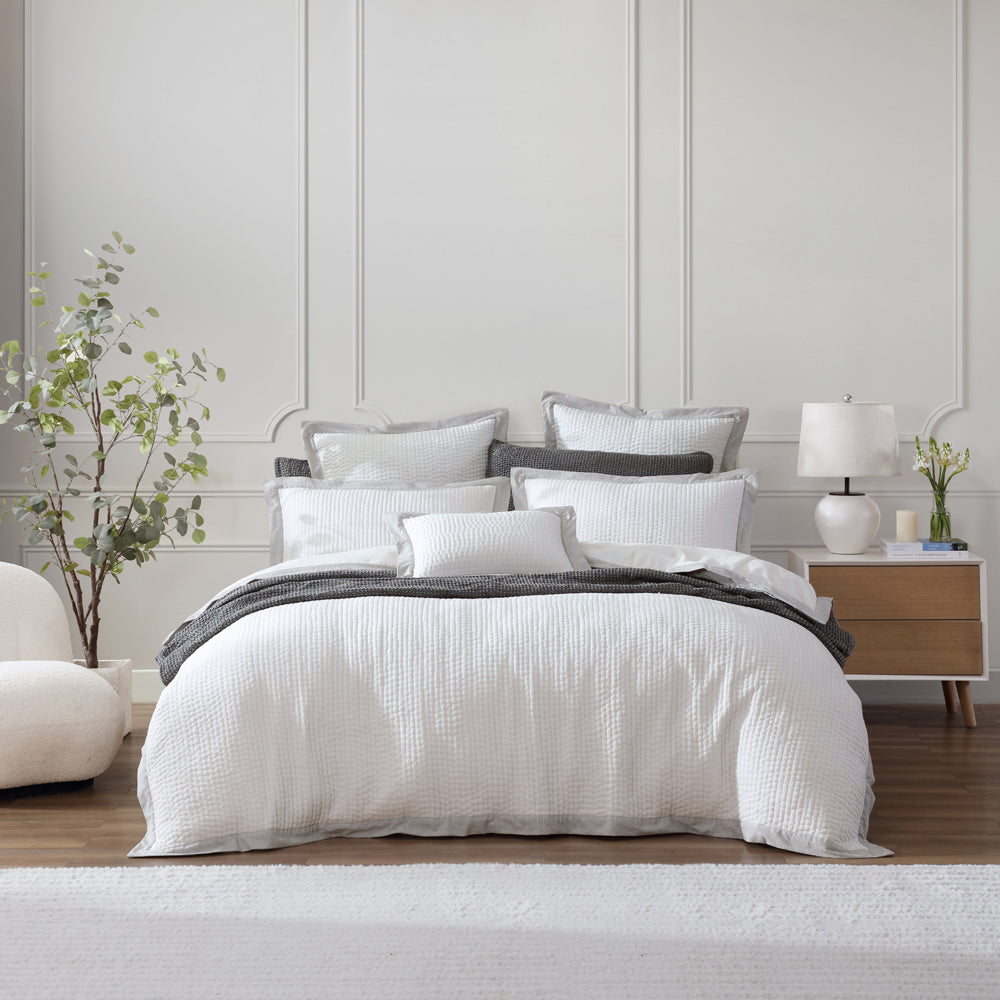 Felix Queen - Sized Charcoal Quilt Cover Set for a Stylish Bedroom