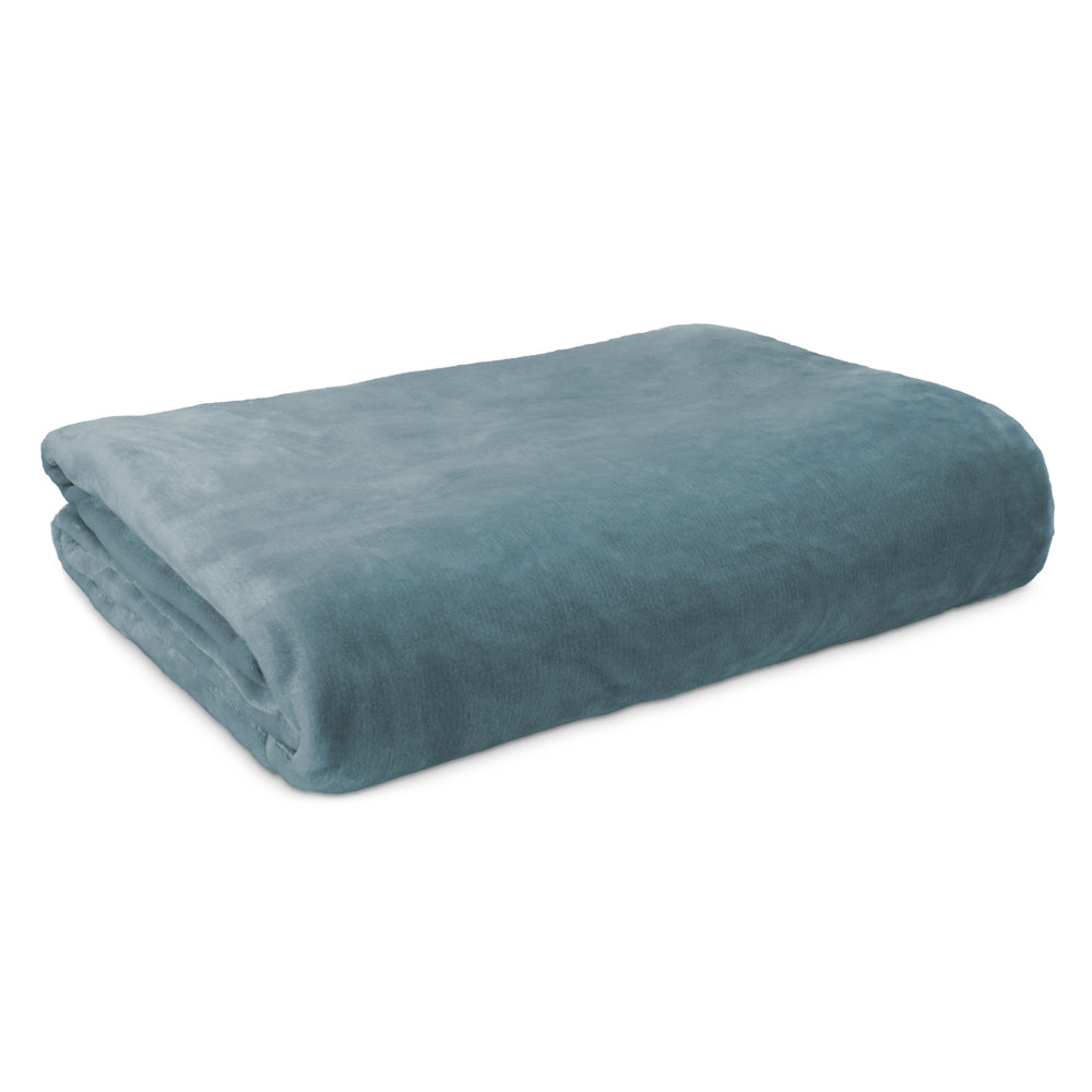 Lucia Luxury Plush Bed Blanket in Stormy Sea Design for King - Sized Bed