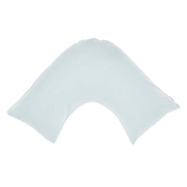 Luxurious 100% Cotton 500 Thread Count Pale Blue V - Shaped Pillowcase from Augusta, Ideal for Bed Linens