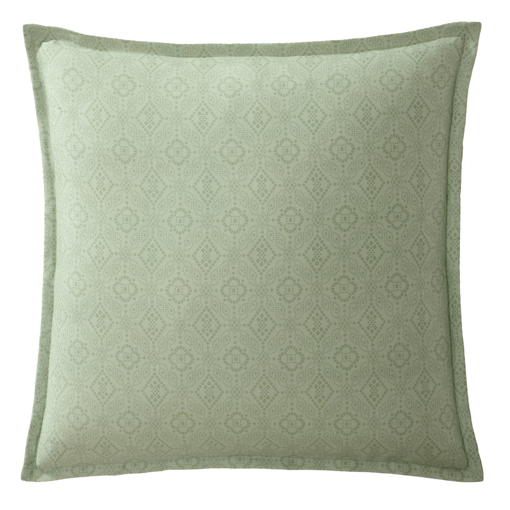 Exquisite Kalea European Pillowcase with Sage Geometric Print
