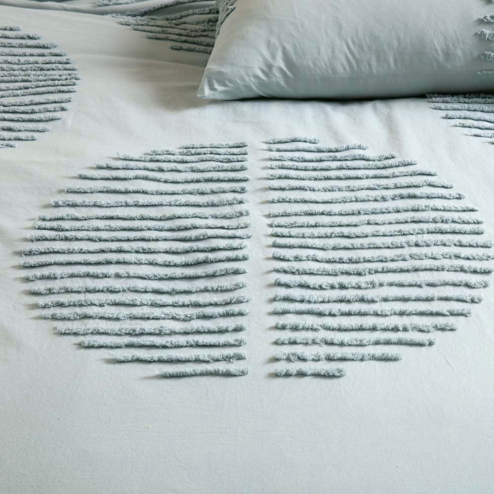 KAS Barlow Seafoam Bed Linens Quilt Cover Set for Queen Size Bed