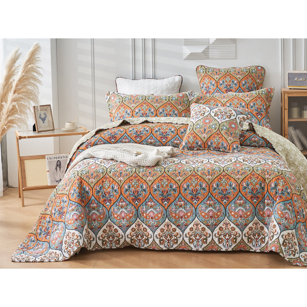 Luxurious 100% Cotton Royal Manor King Single Bed Coverlet Set