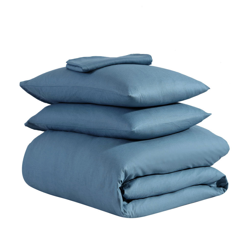 Exquisite Serene Denim Quilt Cover Set for King - Sized Bed | Bedroom Essential