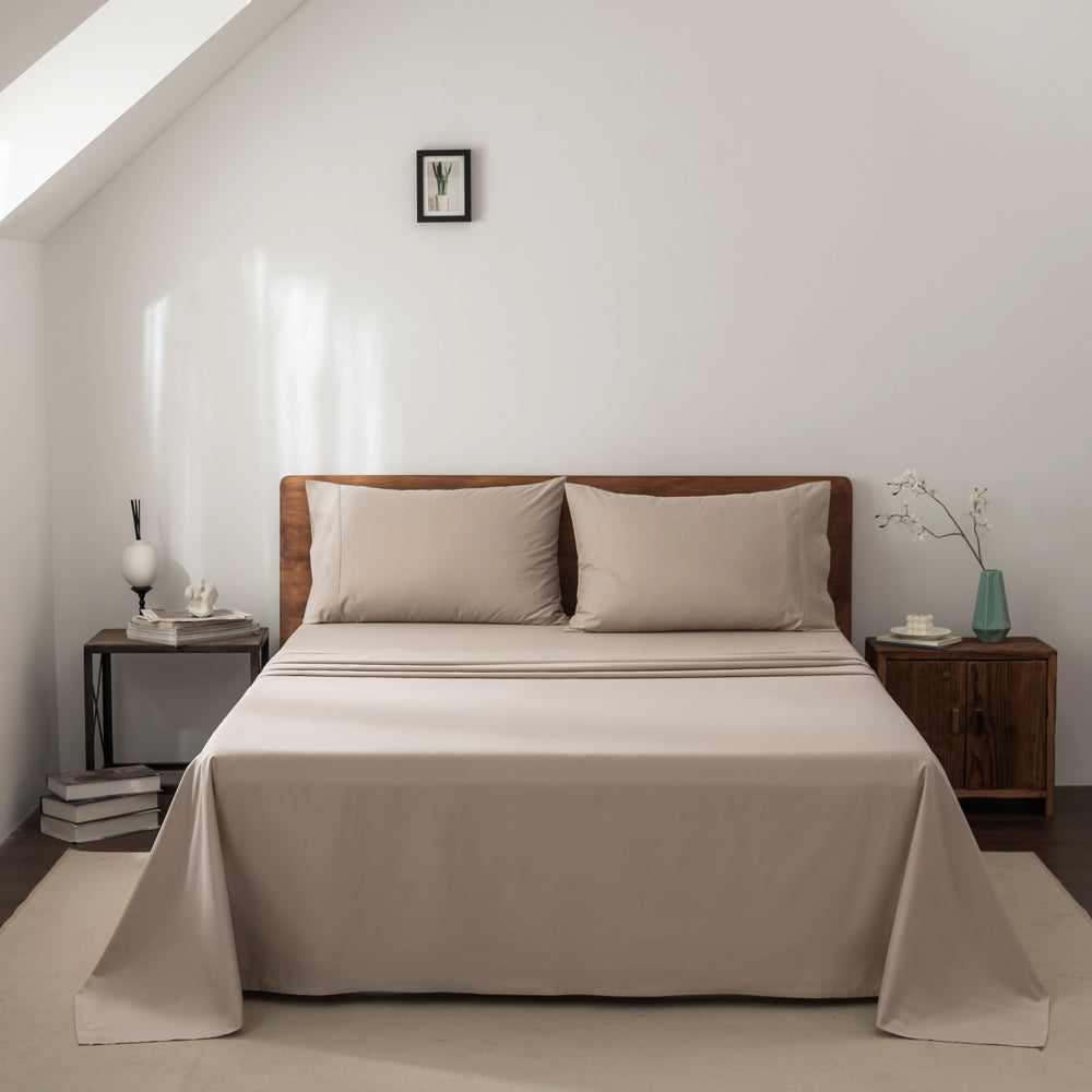 Casey 400 Thread Count Luxury Cotton Sheet Set for Long Single Bed (50cm) - Ideal Bedding for Comfortable Sleep