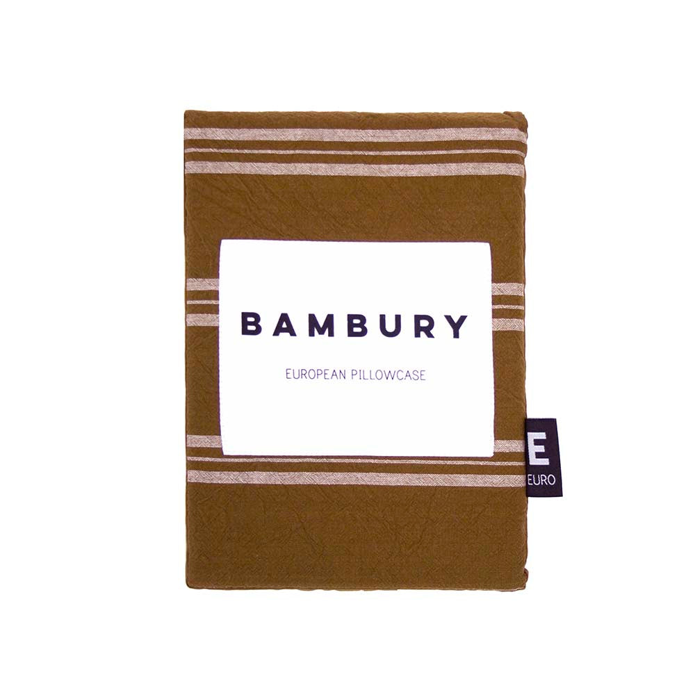 Soft Pre - washed Tobacco - colored Jasper European Pillowcase