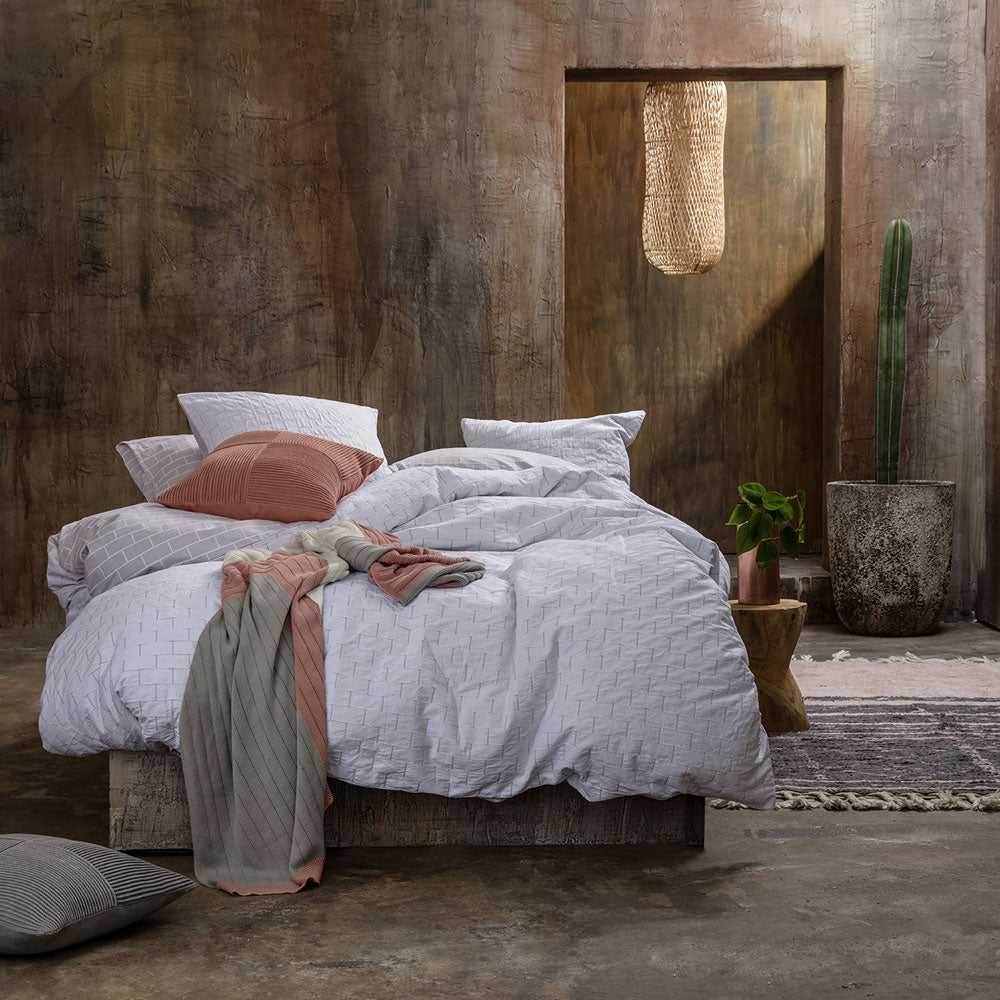 Fletcher King - Size White Quilt Cover Set for Bed, a Stylish Bedroom Essential