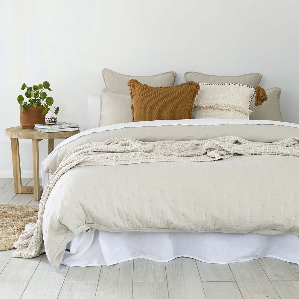Single Bed Willare Pebble Soft Washed Microfibre Quilt Cover Set