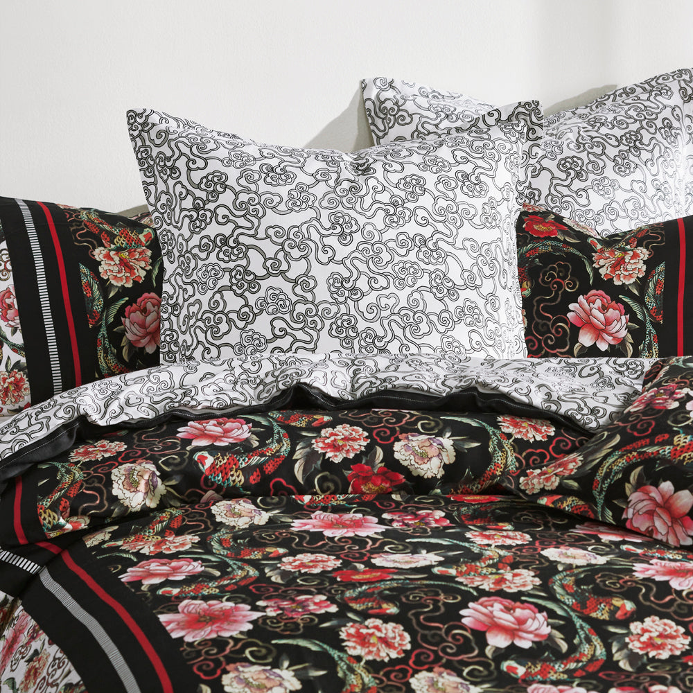 Exquisite Shanghai Nights Black European-style Pillowcase for Your Bedroom Decor